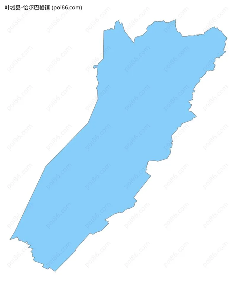 恰尔巴格镇边界地图