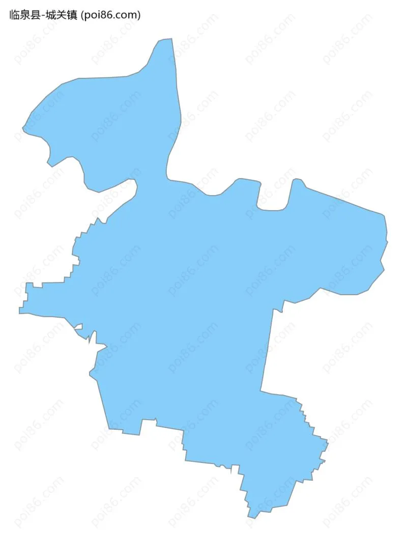 城关镇边界地图