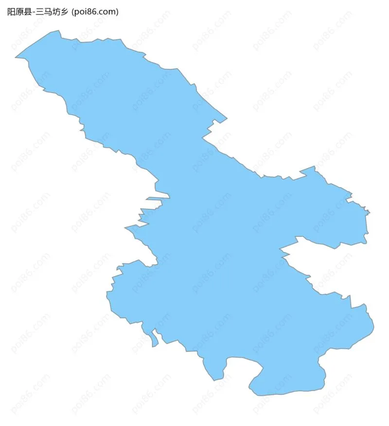 三马坊乡边界地图