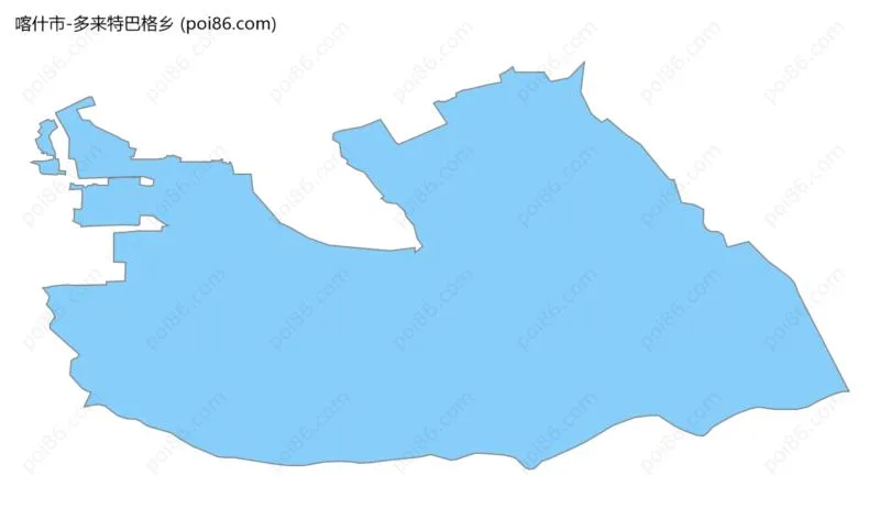 多来特巴格乡边界地图