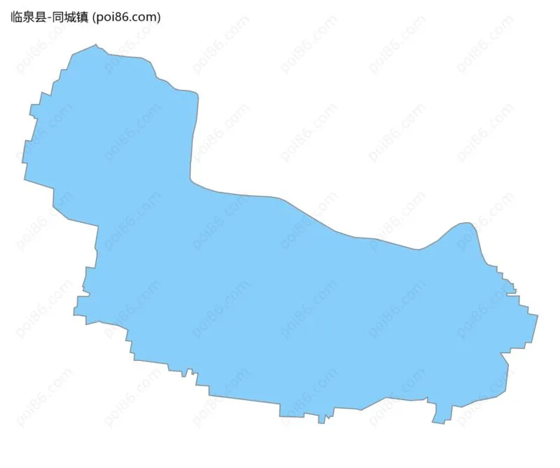 同城镇边界地图