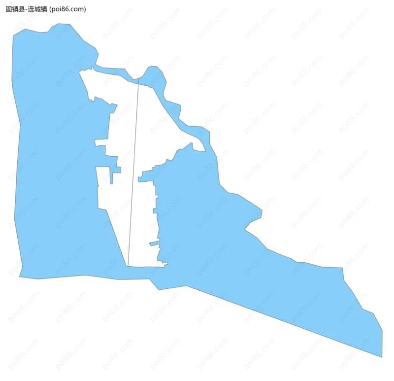 连城镇边界地图