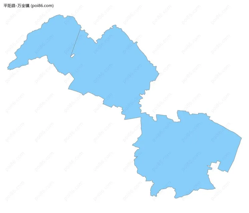 万全镇边界地图