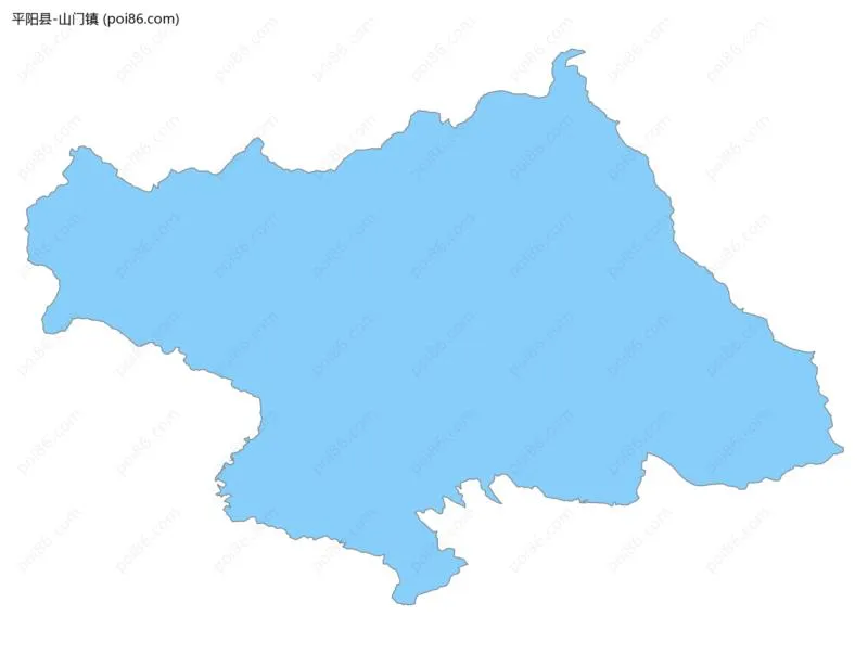 山门镇边界地图