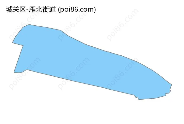 雁北街道边界地图
