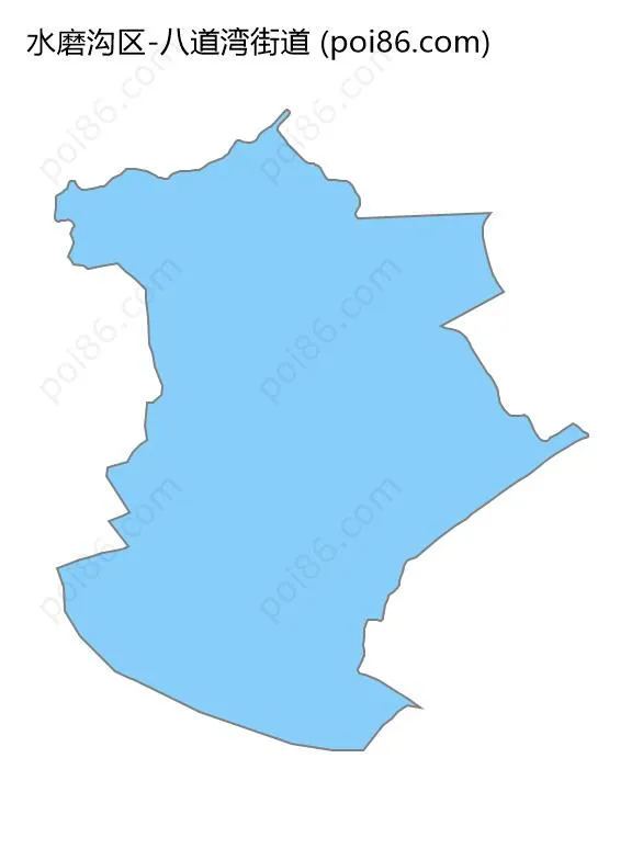 八道湾街道边界地图