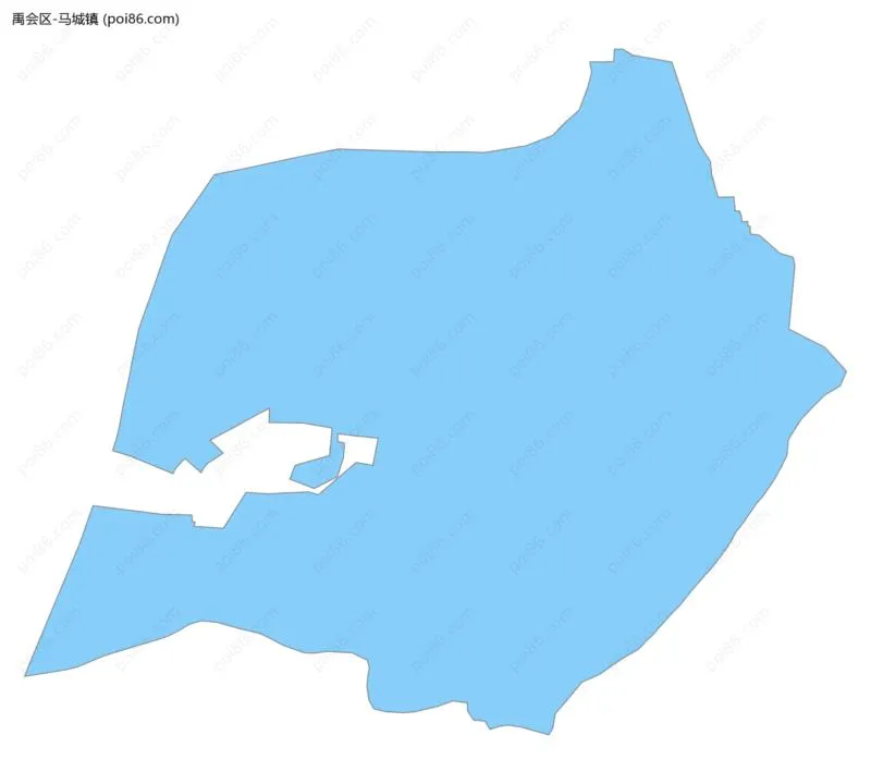 马城镇边界地图