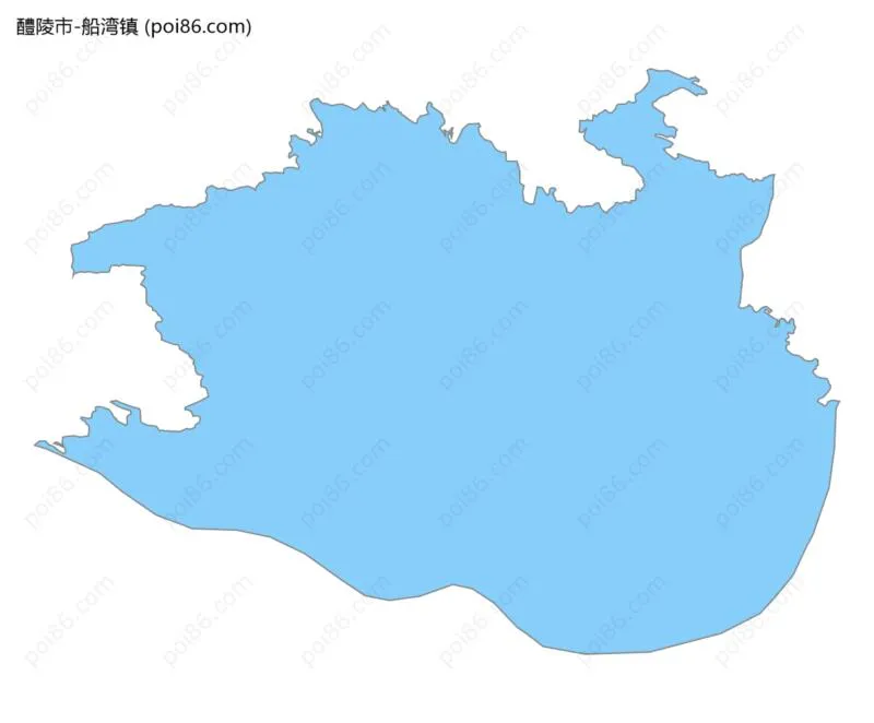 船湾镇边界地图