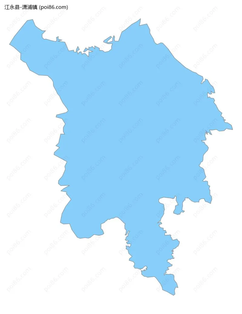 潇浦镇边界地图