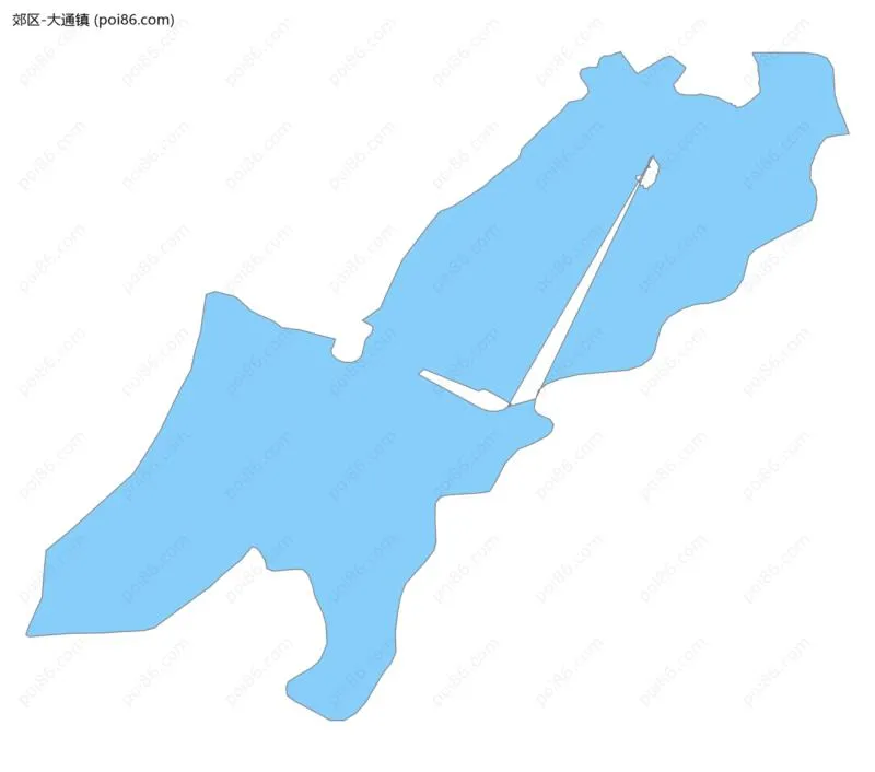 大通镇边界地图