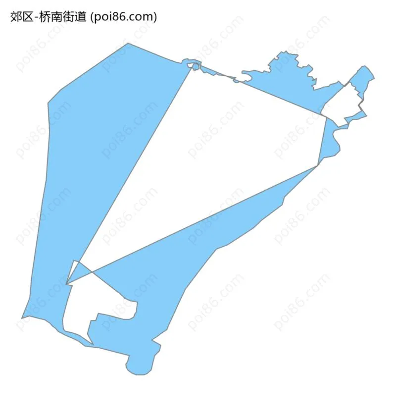 桥南街道边界地图