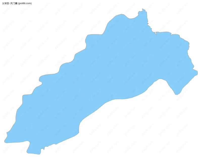 天门镇边界地图