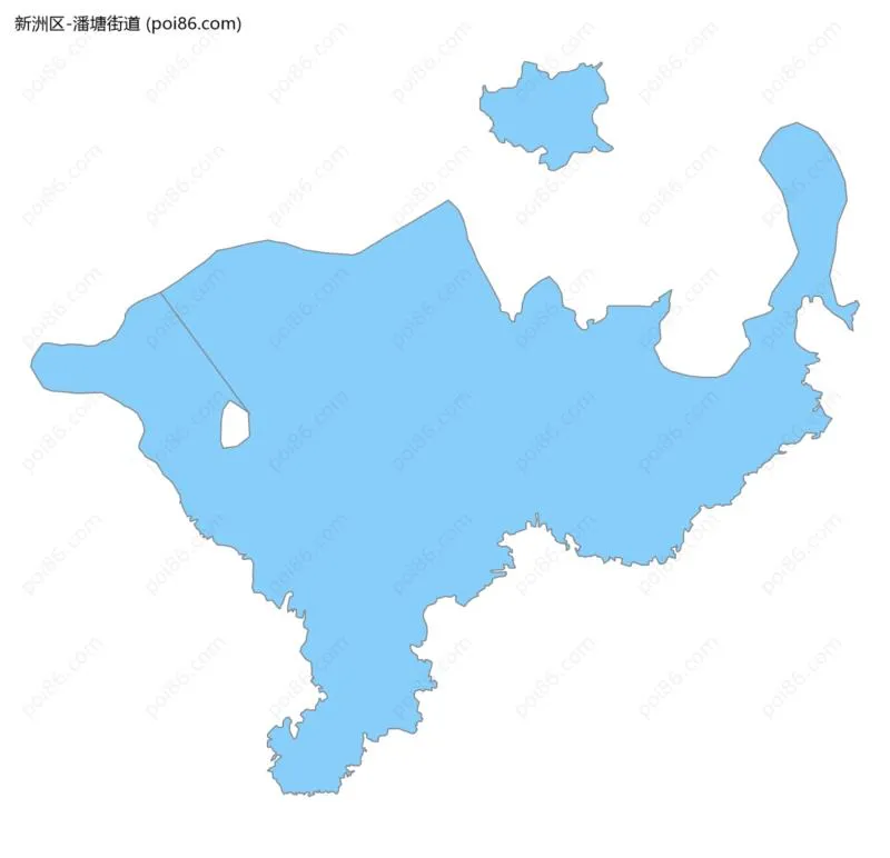 潘塘街道边界地图