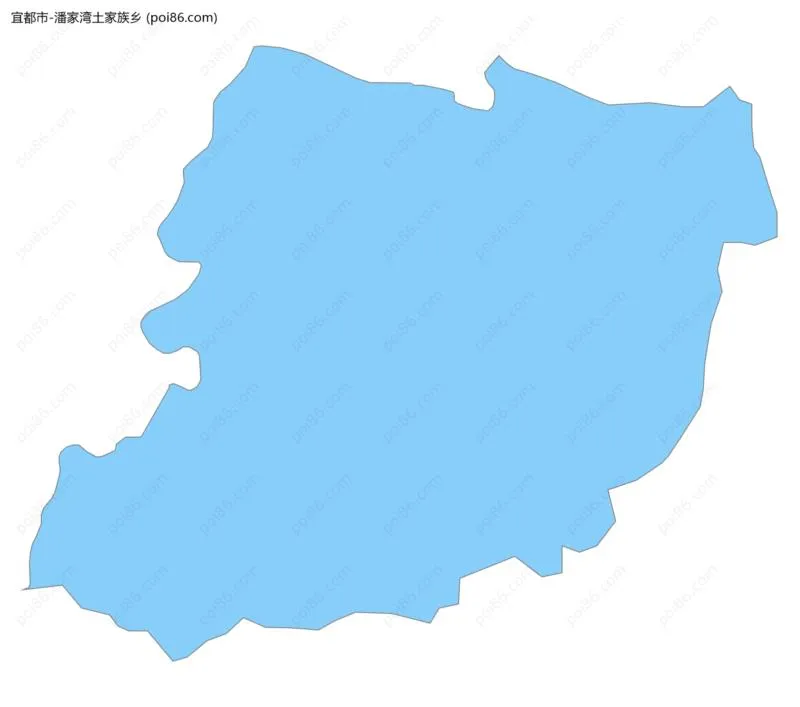 潘家湾土家族乡边界地图