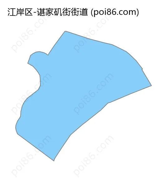 谌家矶街街道边界地图