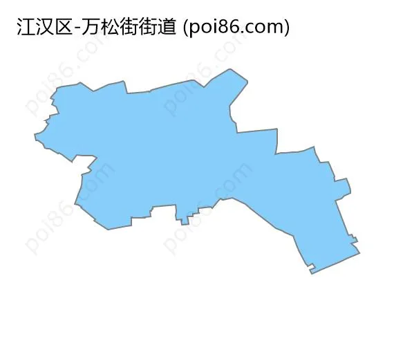 万松街街道边界地图