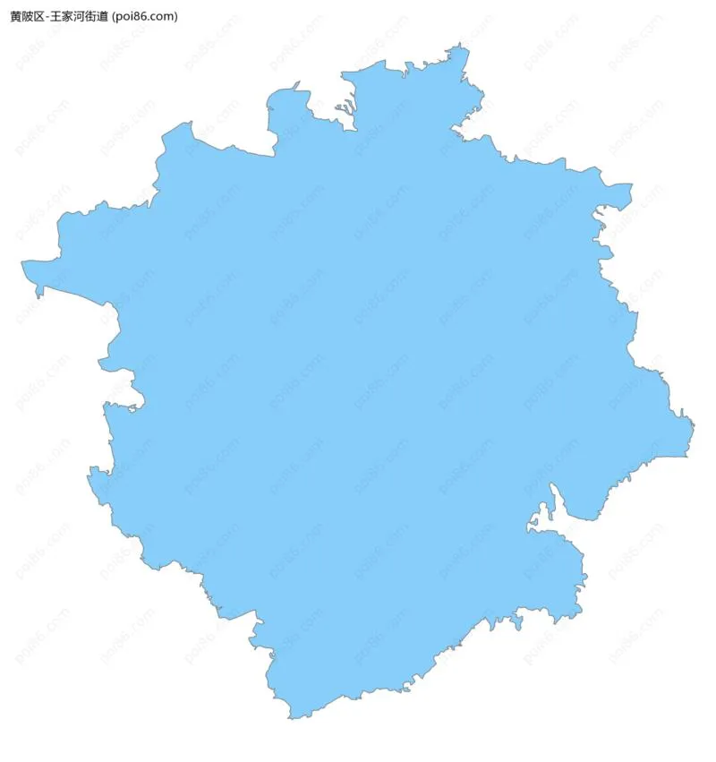 王家河街道边界地图