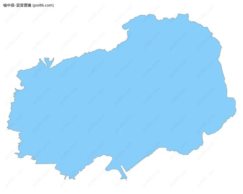 夏官营镇边界地图