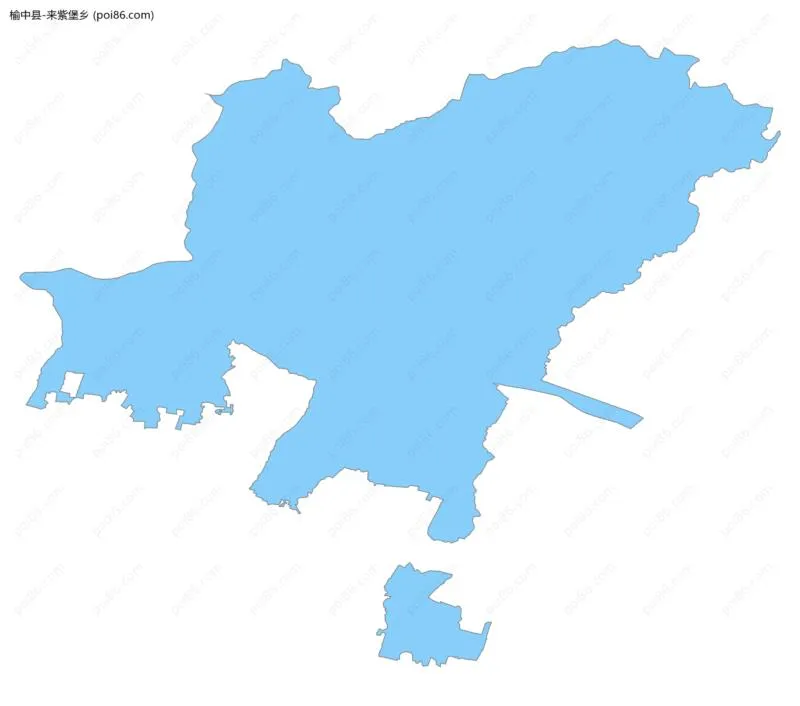 来紫堡乡边界地图