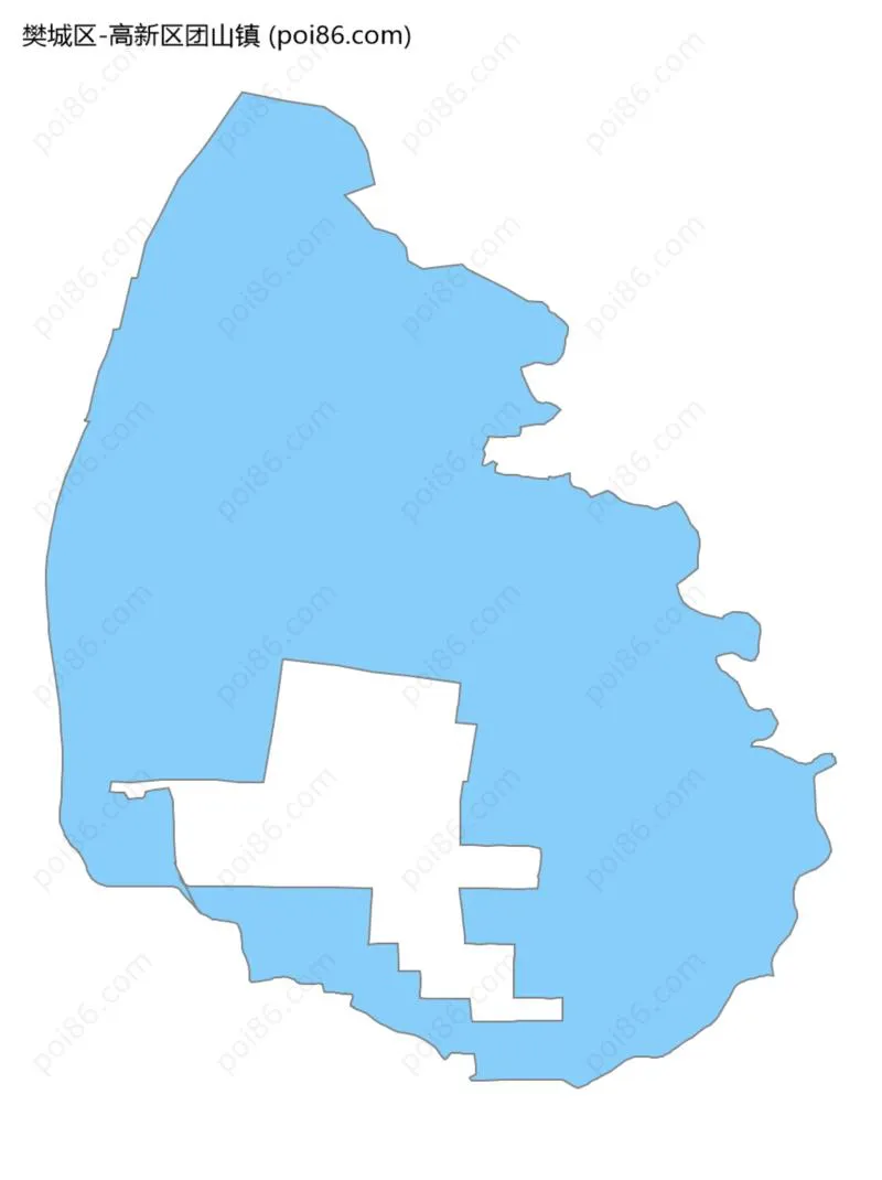 高新区团山镇边界地图