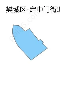 定中门街道边界地图