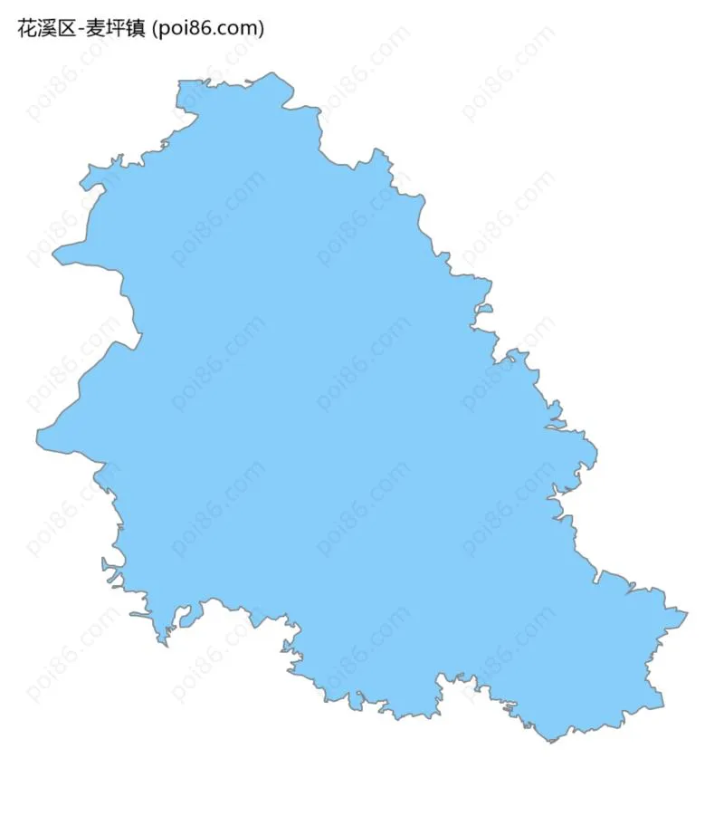 麦坪镇边界地图