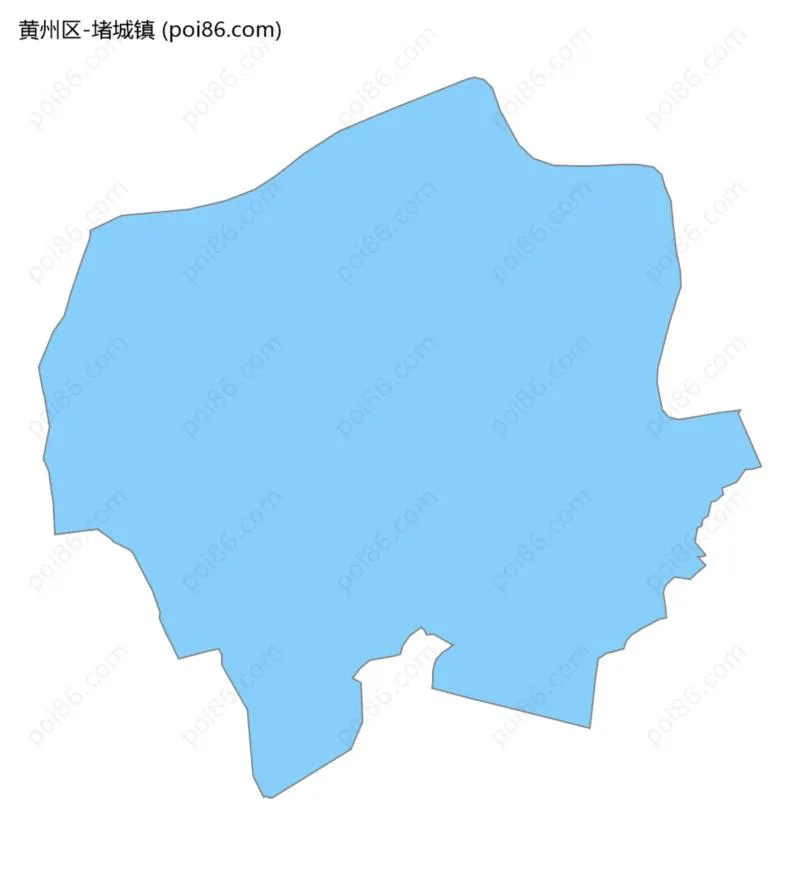 堵城镇边界地图