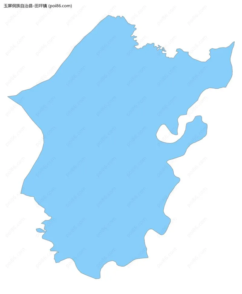 田坪镇边界地图