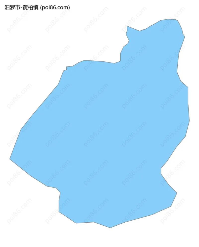 黄柏镇边界地图