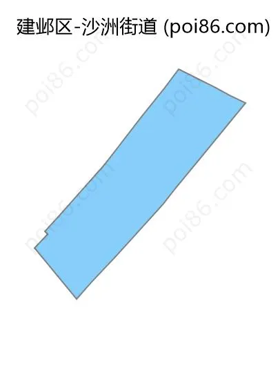 沙洲街道边界地图