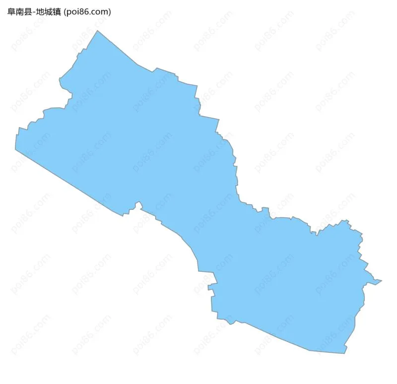 地城镇边界地图