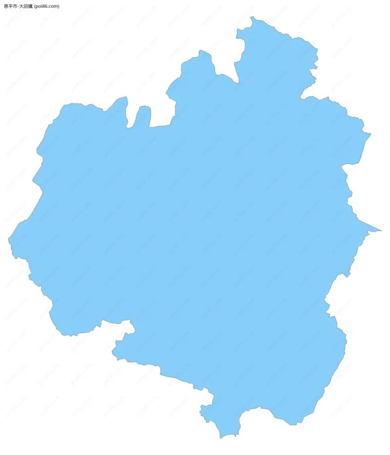 大田镇边界地图