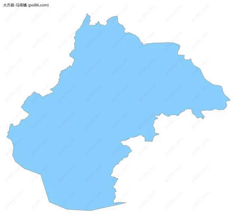 马场镇边界地图