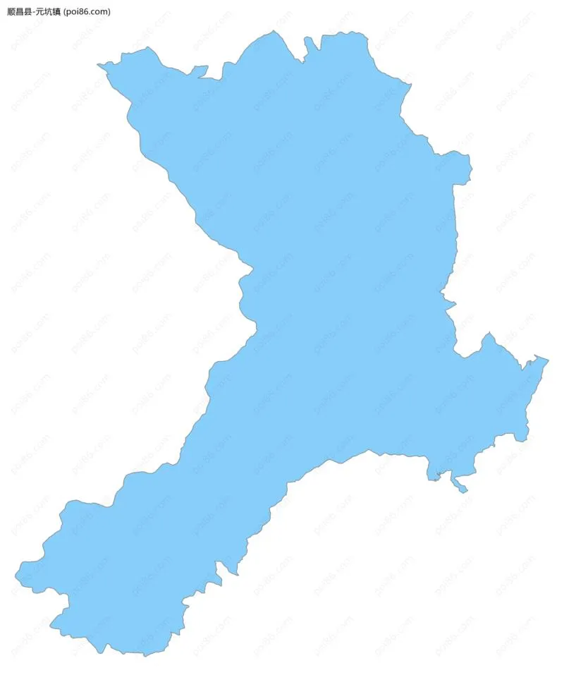 元坑镇边界地图