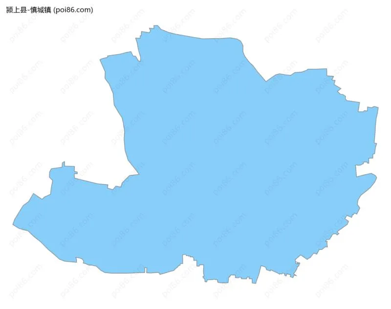 慎城镇边界地图