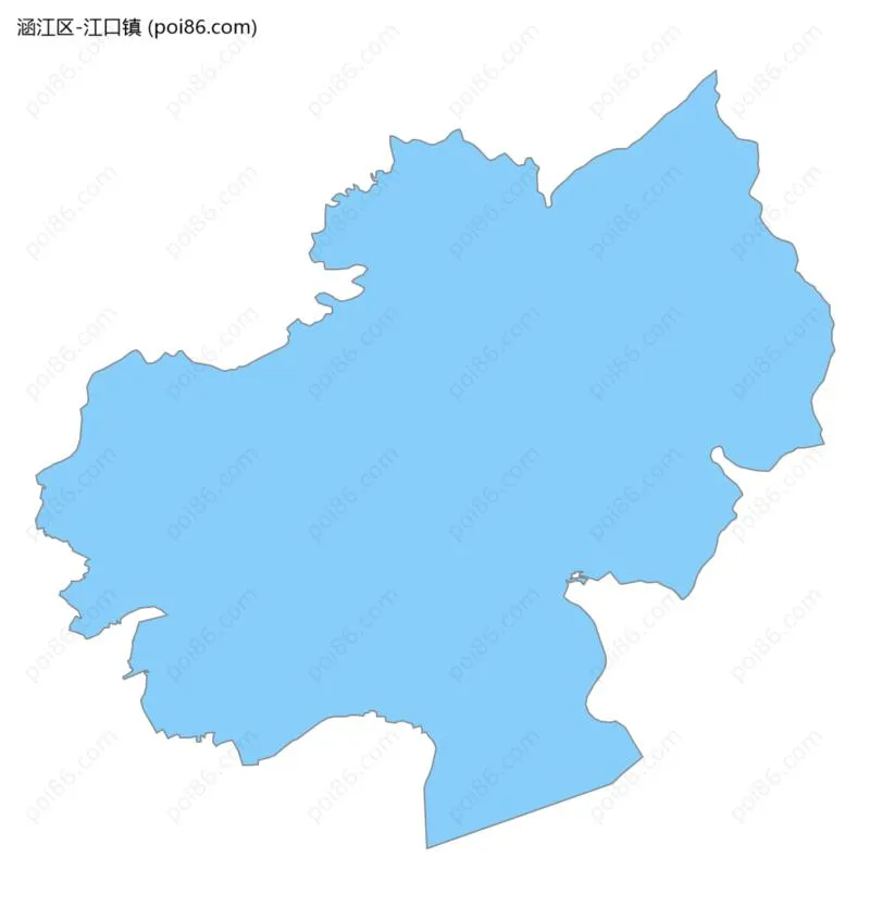 江口镇边界地图