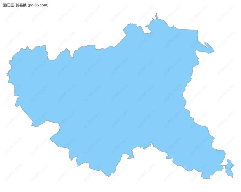新县镇边界地图