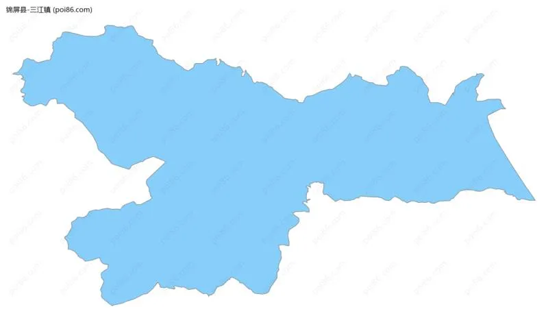 三江镇边界地图