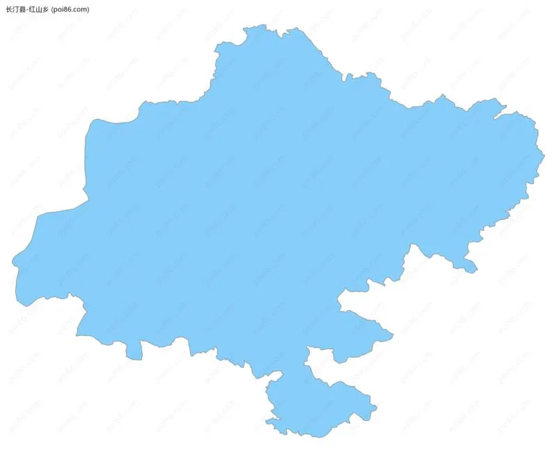红山乡边界地图