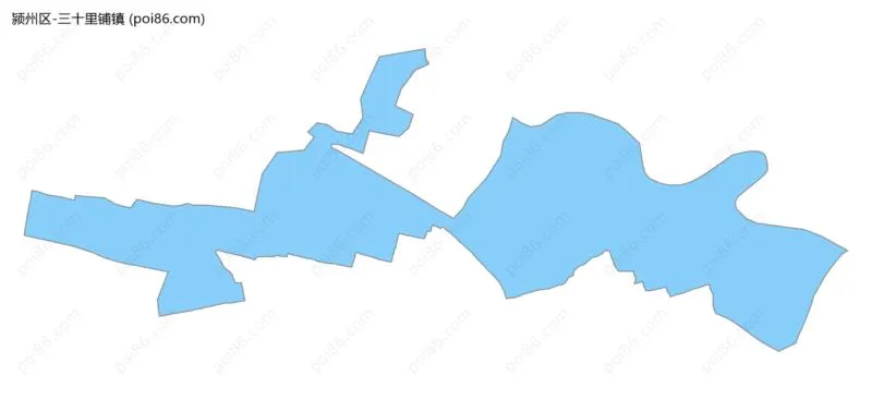 三十里铺镇边界地图