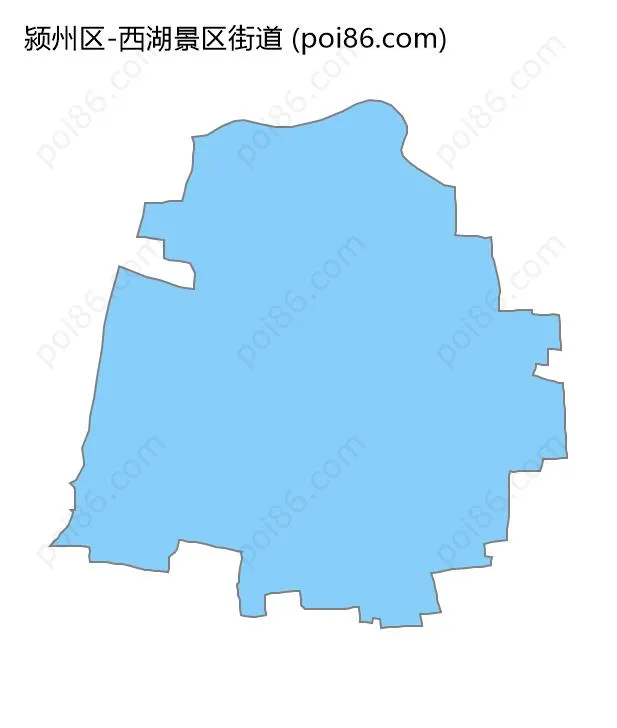 西湖景区街道边界地图