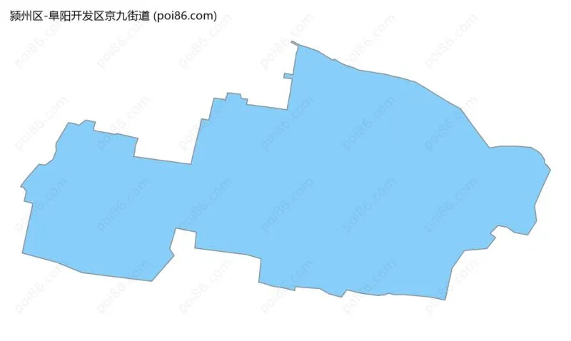 阜阳开发区京九街道边界地图