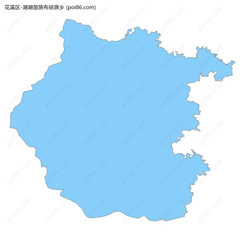 湖潮苗族布依族乡边界地图