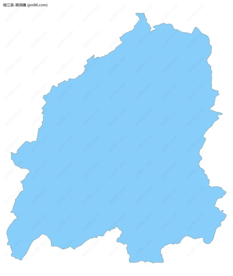 朗洞镇边界地图