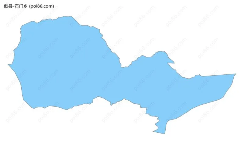 石门乡边界地图