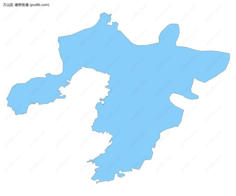 谢桥街道边界地图