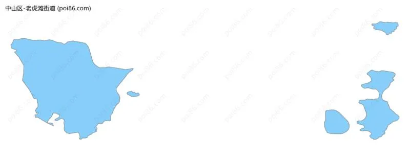 老虎滩街道边界地图