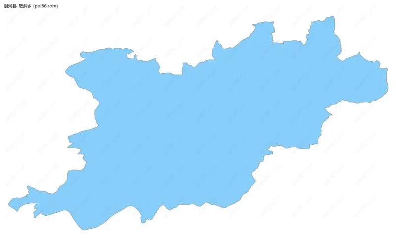 敏洞乡边界地图