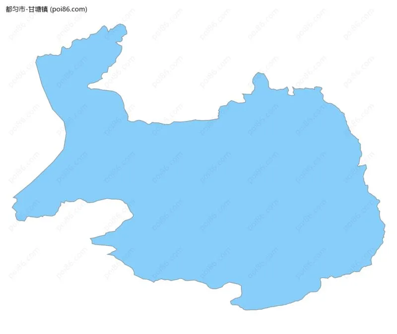 甘塘镇边界地图