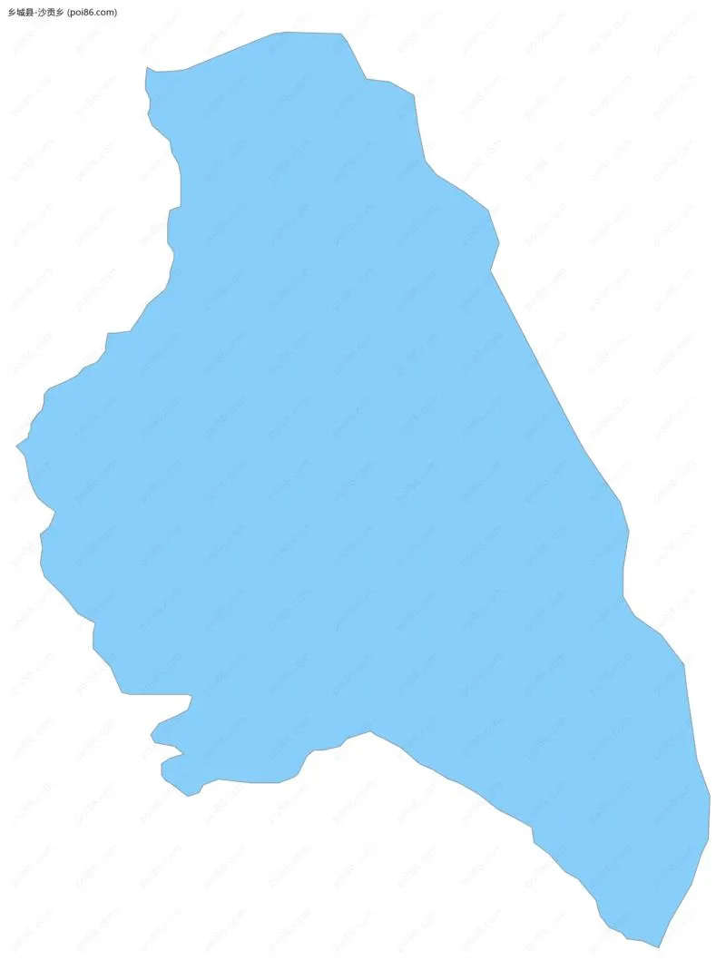 沙贡乡边界地图